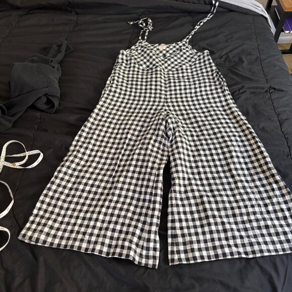 NWOT Linen Overalls - Size S, Gingham - Picture 8 of 11